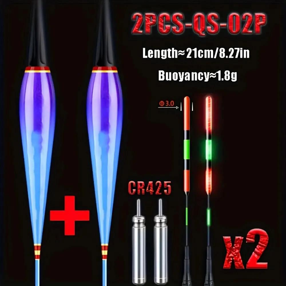 Eletrônico led float para pesca noturna, acessórios de alta visibilidade, 2pcs - Image 1