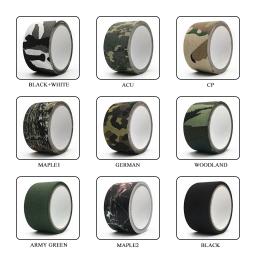 Fita adesiva camuflada 5m, à prova d'água para caça, bandagem militar furtiva, 0.05m x 5m /2 polegadas x196 polegadas - Image 2