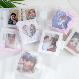 Mini Álbum de Fotos com Fivela Magnética Fecho, 3 Anéis, Glitter Photocard, A8 Binder, Livro Suporte Kpop, 10 Folhas, 20 Bolsos, 3" - Image 1