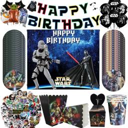 Star Wars Tema Festa de Aniversário Suprimentos, Copo Descartável, Prato, Guardanapo, Toalha de Mesa, Balão 3D, Decoração Infantil, Presente Baby Shower - Image 1
