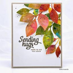 Addycraft-Metal Corte Morre Set, Em Relevo Die Cut, Folhas Abundantes, Scrapbook, Cartões De Papel - Image 1