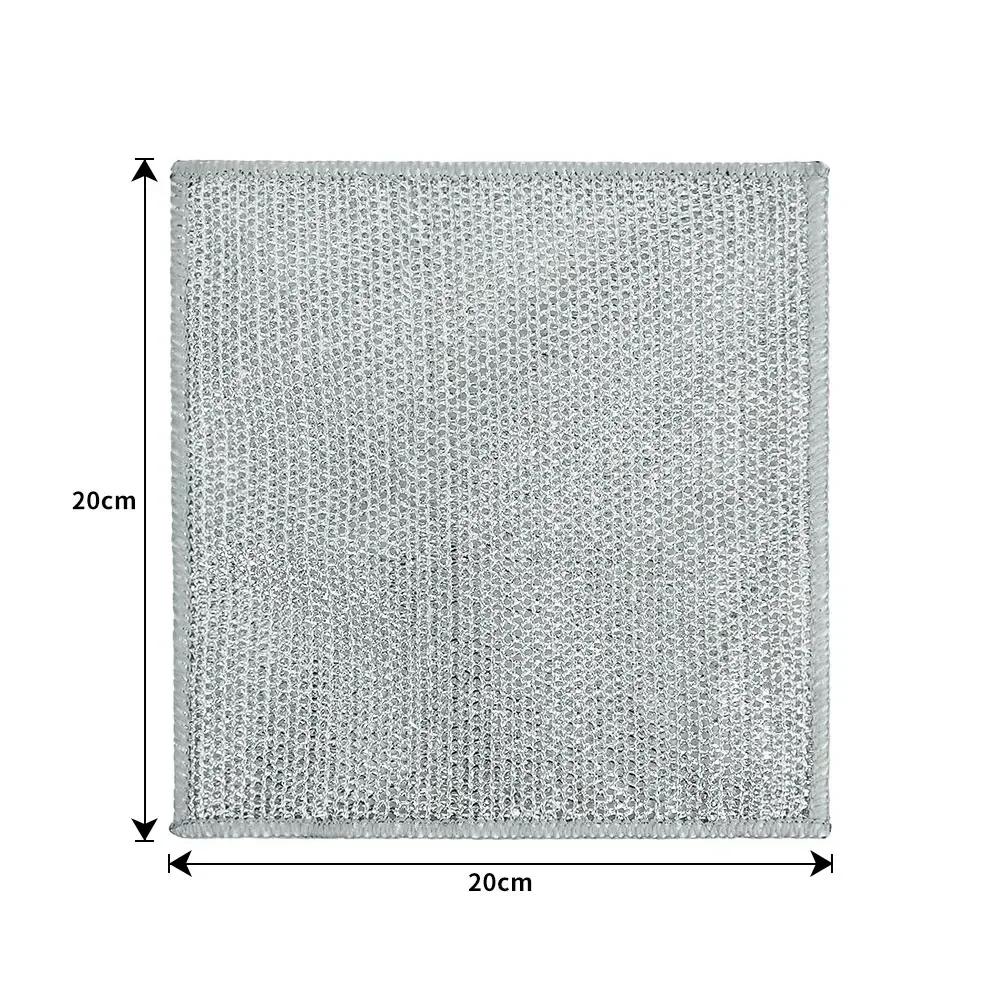 Pano De Limpeza Mágico Espessado, Panos De Fio De Aço De Metal De Dupla Face, Toalha De Lavagem De Microfibra, Pano De Esponja Embutido - Image 1