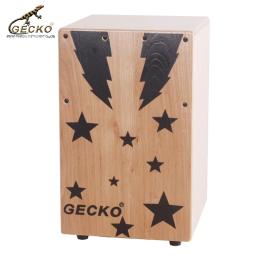 GECKO cajon tambor natural vidoeiro madeira mão percussão tambor preço por atacado venda quente tambor caixa - Image 1