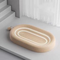 Oval Cat Scratcher Pads, 100% Sisal Cat Coçar Board, cama do gatinho, ninho Chew Toy, mordida resistente, Sharpen Nails Tool, Pet fornecimentos, Novo - Image 6