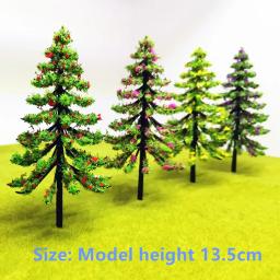 Criativo diy modelo trem artificial em miniatura árvore cenário ferroviário decoração construção paisagem acessórios brinquedos para crianças - Image 4