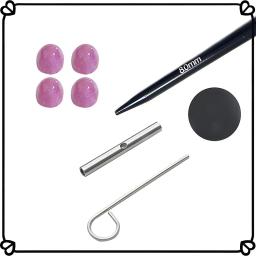 Conjunto de agulhas de tricô circular intercambiáveis, design ergonômico, fácil operação com bolsa PU para artesanato, 3-8mm - Image 3