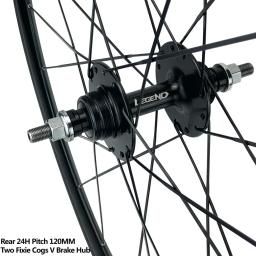 Legend rodas de pista de bicicleta de corrida de velocidade única 700c conjunto de rodas de engrenagem fixa de alta resistência 20-24h cubo de rolamento fixie roda de bicicleta - Image 3