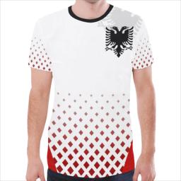 Atacado camisa de futebol albânia camisa 2024 time de futebol camiseta 3d bandeira dos albanês camisetas gráficas emblema albanês camisetas - Image 5