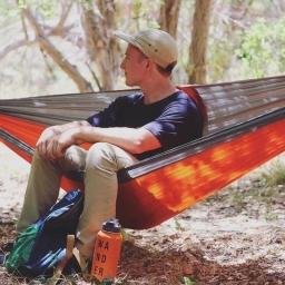 Rede portátil de acampamento ao ar livre para uma única pessoa com rede de nylon combinando com tecido de pára-quedas de alta resistência cama suspensa - Image 2