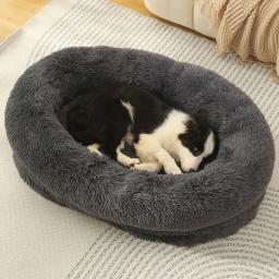 Cama grande do cão do anel do luxuoso, casa de cachorro, tapetes de dormir no assoalho, sofá, canil almofada do colchão - Image 2