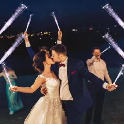 Varinhas de fibra LED com luz branca, vara luminosa luminosa, decoração de festa de casamento e aniversário, presentes infantis, 26cm - Image 2