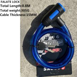 Aço bloqueio do cabo para bicicleta, cadeado de segurança scooter elétrico, acessórios para mtb e bicicleta de estrada, 0,8 m - Image 3