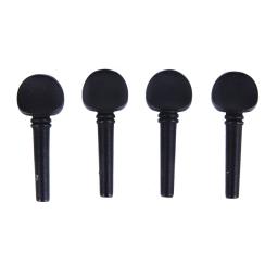 Ébano Violoncelo Pegs com eixo preto Handle, Instrumentos Musicais, Solid Acessórios Tool, 4pcs - Image 1