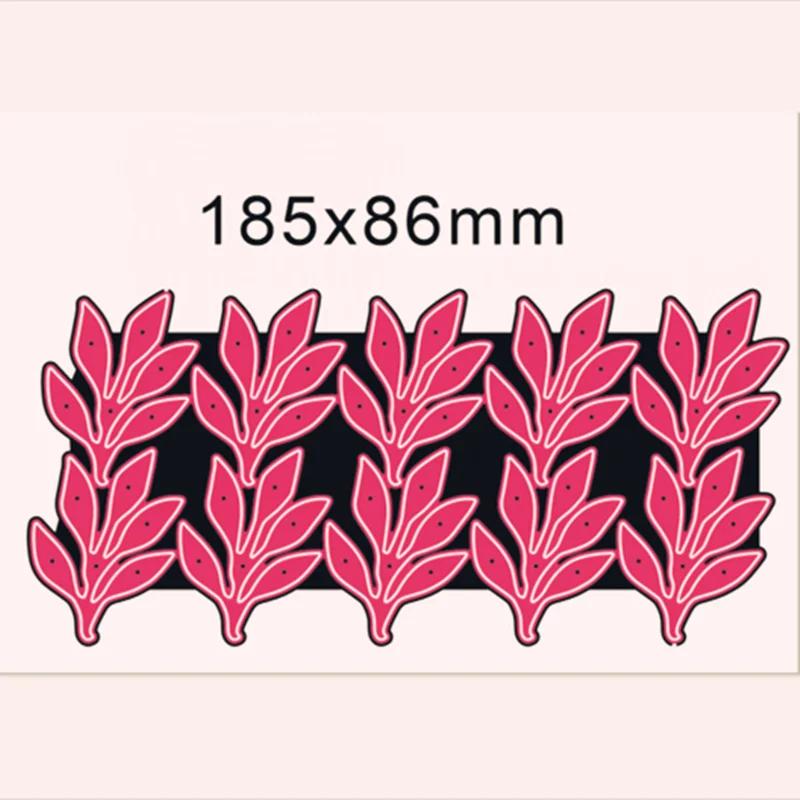 Conjunto de 10 peças de folhas para decoração de fundo, corte de metal, faça você mesmo, scrapbook, cartões de papel, gravação, artesanato, corte artesanal - Image 1