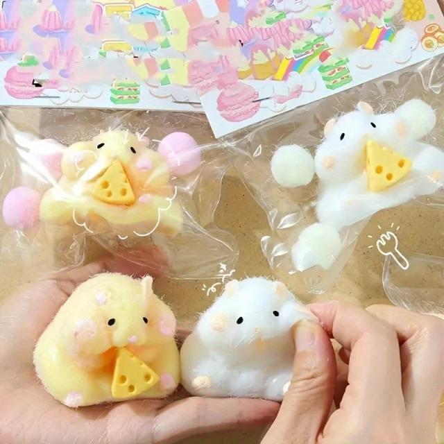 Brinquedo Squeeze de Hamster Mole para Crianças e Adultos - Ideal para Fidget e Presentes em Festas de Natal e Halloween