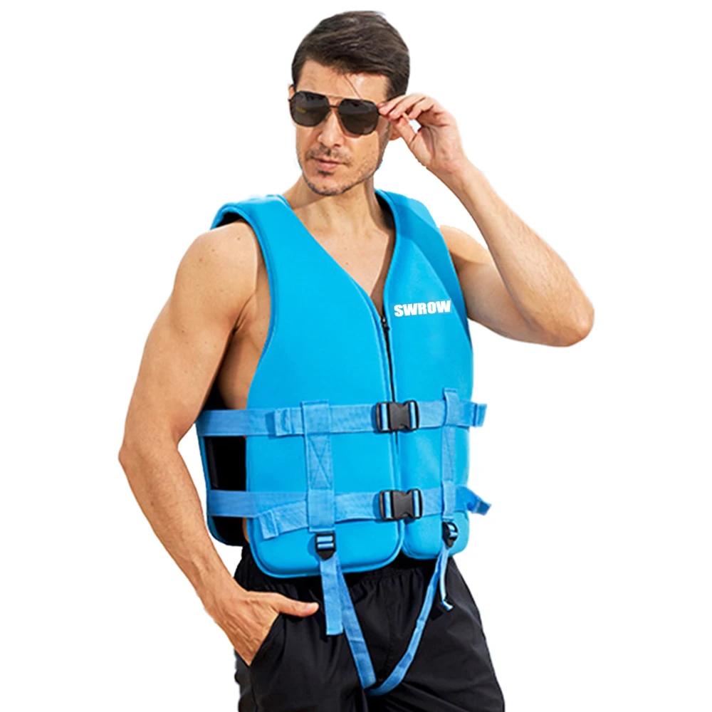 Colete salva-vidas portátil de neoprene para adultos e crianças, esportes aquáticos, pesca, caiaque, surfe, natação, moda, 2023 - Image 1