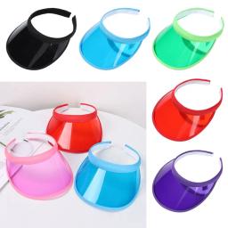 Verão viagem casual pvc proteção uv esportes chapéu praia boné viseira de sol daszek uv - Image 1