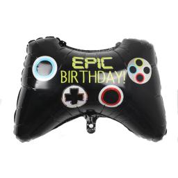 1 pçs preto gamepad controlador de jogo vídeo folha balão festa de aniversário decoração festa suprimentos crianças brinquedos infláveis balão - Image 4