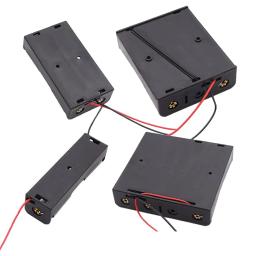 3 pçs 18650 caixa de suporte de bateria 1 slot 3.7v caixa de armazenamento de bateria 1/2/3/4 recipiente de plástico de célula com conectar fios pretos vermelhos - Image 4