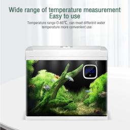 Tanque de peixes termômetro com display digital LED, aquário eletrônico termômetro, medidor, display duplo, alta precisão, branco - Image 4