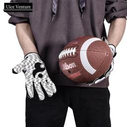 Respirável Anti-Slip Full Finger Silicone Rugby Luvas para Homens e Mulheres, Pulseira Ajustável, Luvas de Futebol Americano - Image 2