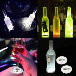 Luzes LED Luminous Coaster, Bar, KTV, Festa de Casamento, Copo Cocktail Drink, Iluminação Vaso, Garrafa Adesivos, Decoração, 6cm, 50Pcs - Image 5