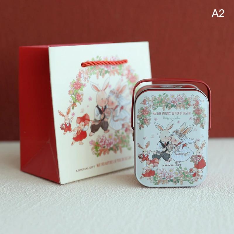Lata De Armazenamento De Mala Pequena Vintage, Caixa De Doces De Metal, Caixa De Presente, Organizador De Biscoitos, Diversos Podem - Image 1