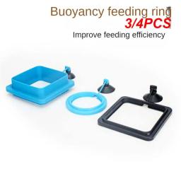 Estação ajustável Fish Tank, bandeja de alimentos, ventosa flutuante, acessórios de aquário, alimentador de alimentos, portátil, 3 pcs, 4pcs - Image 1