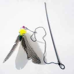 Penas de gato de substituição Toy Set, varinha teaser para gatinho, treinamento engraçado, jogando vara, gato suprimentos, cor aleatória - Image 2