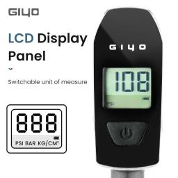 Giyo display lcd digital medidor de alta pressão da bomba da bicicleta mtb bicicleta estrada portátil schrader válvula bomba para garfo/suspensão traseira - Image 3