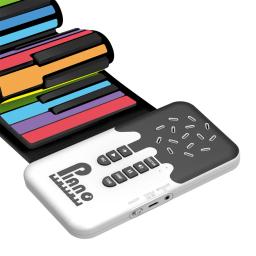 Flexível Roll Up Piano Eletrônico, 49 Teclas, MIDI Out, Hand Roll Piano, Compatível com Bluetooth, Fone de Ouvido para Amantes de Música, Iniciantes - Image 5