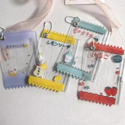 Desenhos animados Idol Card Luva protetora, criativo Candy Bag, Photocard Titular, Tampa do cartão transparente com chaveiro, Papelaria escola - Image 6