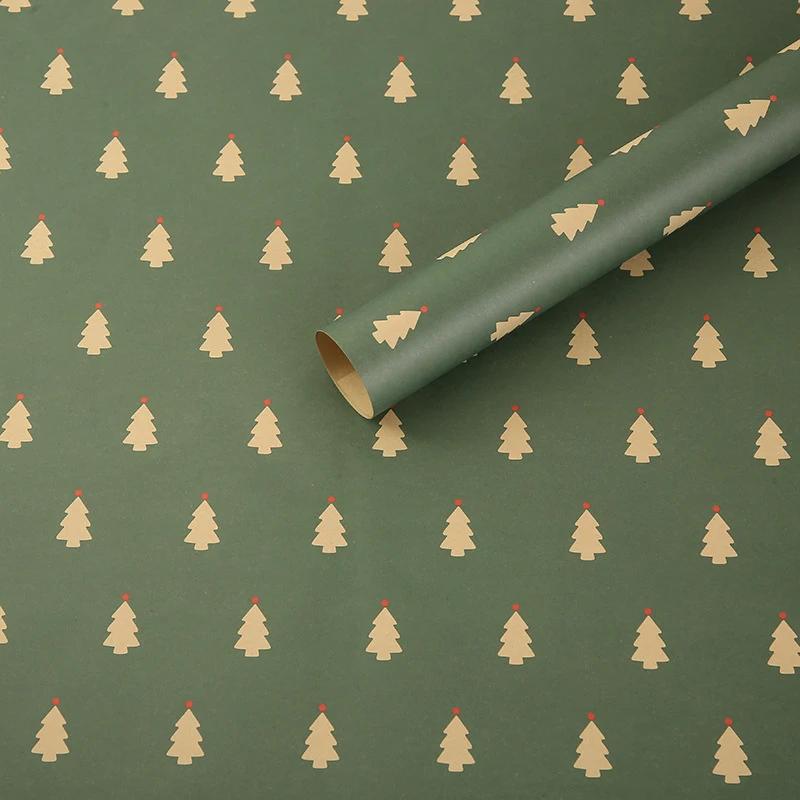 Papel De Embrulho De Presente De Natal, Artesanato De DIY, Papel Kraft para Decoração De Embalagem De Festa De Natal Ano Novo, 1Pc - Image 1