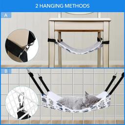 Rede suspensa com alças ajustáveis, gaiola dupla face para animais de estimação, cama de descanso para animais pequenos, gato - Image 5