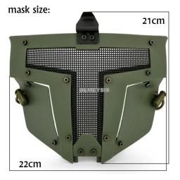 Máscara facial completa malha de aço respirável tático paintball tiro máscaras de combate acessórios de caça uso com capacete rápido - Image 2