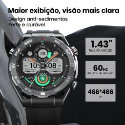 HAYLOU R8 Smartwatch, 1,43 "AMOLED HD Display, Chamada Bluetooth, Assistente de Voz, Dureza de Grau Mulitário, Relógio Inteligente - Image 2