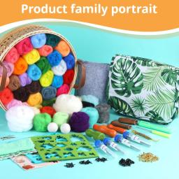 Fenrry kit de feltragem de agulha, 42 cores, lã completa com olhos, ferramentas de feltro de lã, instruções para brinquedos artesanais, artesanato diy - Image 6