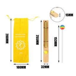 Percussão instrumentos mão sinos, colorido Chime Bell para meditação, Yoga Chakra, diapason, único som Stick, profissional - Image 5