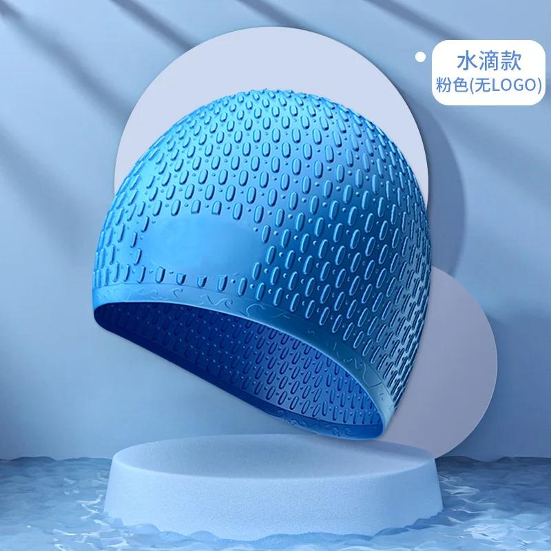 New Silicone Natação Cap Moda Piscina Cap Impermeável Proteção Orelha Profissional Esportes Aquáticos Swim Hat - Image 1