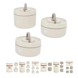 304 Aço Inoxidável Bento Box com Tampa e Saco Térmico, Leakproof, Portátil, Redondo, Térmico - Image 1