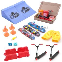 3 pçs superfície fosca liga dedo skate caixa packag kits mini calças esportivas rampa scooter roadblock interior casa lazer brinquedos - Image 6