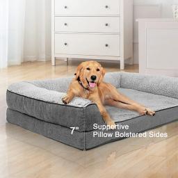 Atacado lavável luxo grande barato espuma de memória cama de cão ortopédico - Image 4