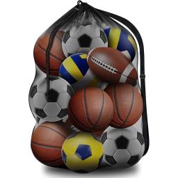 Grande malha saco para armazenamento de basquete, futebol, voleibol, cordão ajustável, bolsa de ombro, bola Sports Training Equipment - Image 5