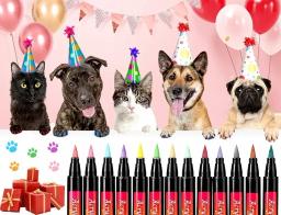 Impermeável Graffiti Nail Pen, Marcador de tinta acrílica, Ferramentas de Manicure, Nail Art, DIY Nail Polish, escova para animais de estimação, Dog, Cat Gift, 12pcs - Image 5