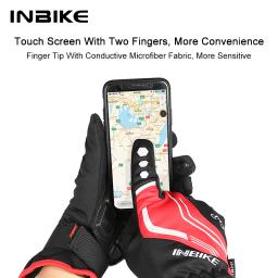 Inbike inverno luvas de ciclismo almofada gel térmica bicicleta mtb luvas estrada esporte ao ar livre luva para ciclismo acessórios à prova vento - Image 5