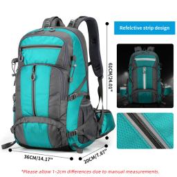 50l náilon mochila saco de acampamento esporte ao ar livre caminhadas trekking escalada viagem ombro reflexivo sapatos bagagem ao ar livre saco dos homens - Image 6