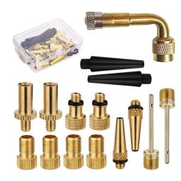 Pneu válvula adaptador Kits para bomba de ar e outro Inflator elétrico compatível, bola bomba agulha, balão bocal, inflação AV, DC - Image 1