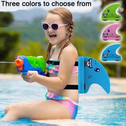 Placa de flutuador traseiro infantil, aletas de tubarão infantil, cor atrativa, auxiliar, piscinas, lagos, saudável - Image 2