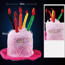 Bonés de aniversário para crianças e adultos, chapéu com velas de bolo, design de festa de aniversário, acessórios, produtos, decoração de natal e halloween - Image 4