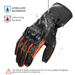 Luvas impermeáveis e à prova de vento para homens, equipamento protetor, tela sensível ao toque, quente, motocross, motocicleta, inverno - Image 2
